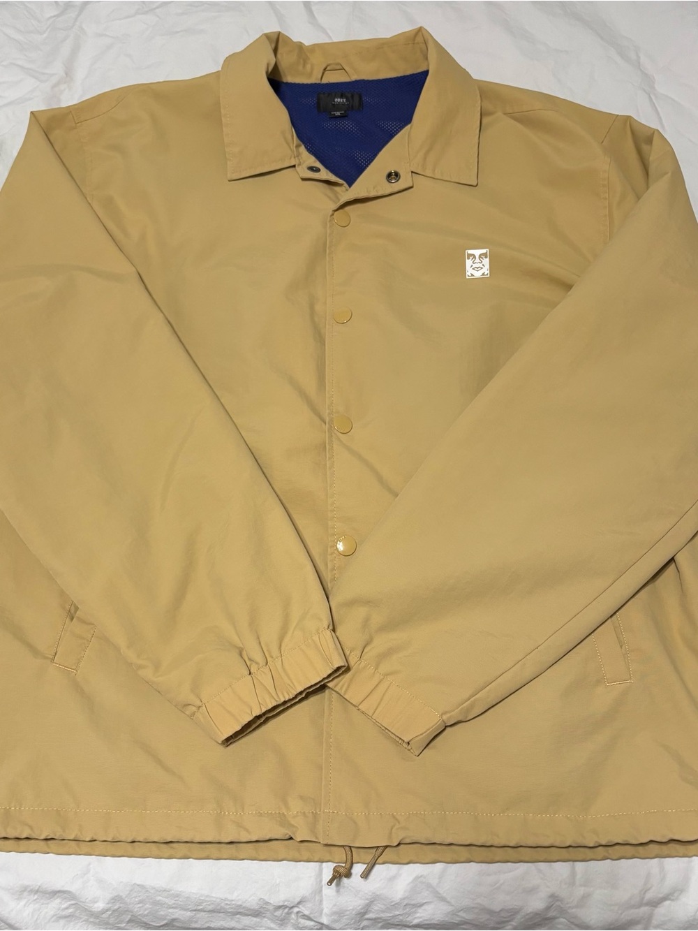 Obey  Worldwide Coaches Men’s Tan Jacket Sz XXL